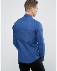 blaues bedrucktes Hemd von Scotch & Soda