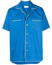 blaues bedrucktes Kurzarmhemd von Rhude