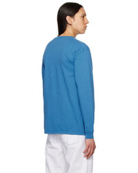 blaues bedrucktes Langarmshirt von Noah