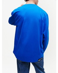 blaues bedrucktes Langarmshirt von KARL LAGERFELD JEANS