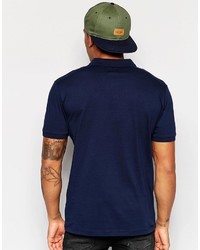 blaues bedrucktes Polohemd von Asos