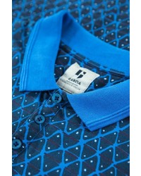 blaues bedrucktes Polohemd von GARCIA