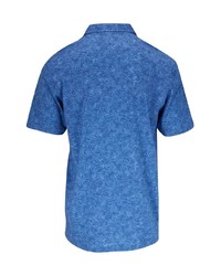 blaues bedrucktes Polohemd von Peter Millar