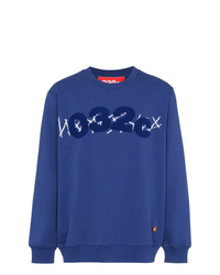 blaues bedrucktes Sweatshirt von 032c