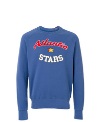 blaues bedrucktes Sweatshirt von atlantic stars