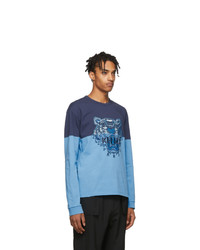 blaues bedrucktes Sweatshirt von Kenzo