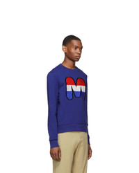 blaues bedrucktes Sweatshirt von Moncler