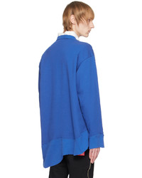 blaues bedrucktes Sweatshirt von Undercoverism
