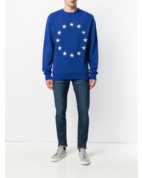 blaues bedrucktes Sweatshirt von Études