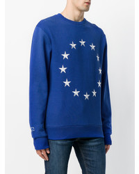 blaues bedrucktes Sweatshirt von Études