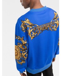 blaues bedrucktes Sweatshirt von VERSACE JEANS COUTURE