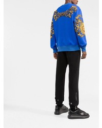 blaues bedrucktes Sweatshirt von VERSACE JEANS COUTURE