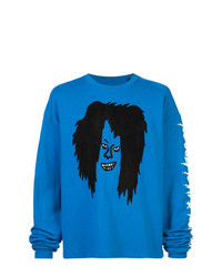 blaues bedrucktes Sweatshirt von Haculla