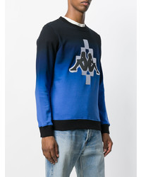 blaues bedrucktes Sweatshirt von Marcelo Burlon County of Milan