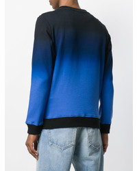 blaues bedrucktes Sweatshirt von Marcelo Burlon County of Milan