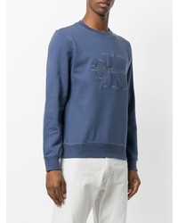 blaues bedrucktes Sweatshirt von Calvin Klein Jeans