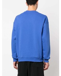 blaues bedrucktes Sweatshirt von Moschino