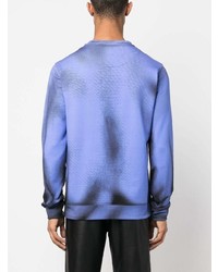 blaues bedrucktes Sweatshirt von Moschino