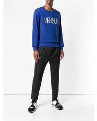 blaues bedrucktes Sweatshirt von Versus