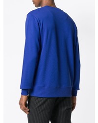 blaues bedrucktes Sweatshirt von Versus