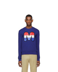 blaues bedrucktes Sweatshirt von Moncler