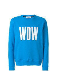 blaues bedrucktes Sweatshirt von MSGM
