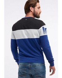 blaues bedrucktes Sweatshirt von Petrol Industries