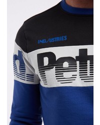 blaues bedrucktes Sweatshirt von Petrol Industries