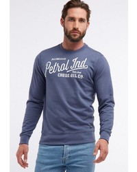 blaues bedrucktes Sweatshirt von Petrol Industries