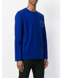 blaues bedrucktes Sweatshirt von Études