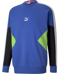 blaues bedrucktes Sweatshirt von Puma