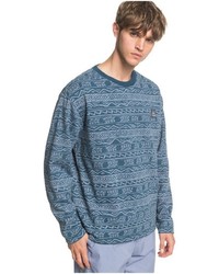 blaues bedrucktes Sweatshirt von Quiksilver