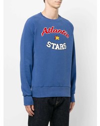 blaues bedrucktes Sweatshirt von atlantic stars