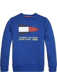 blaues bedrucktes Sweatshirt von Tommy Hilfiger