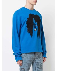 blaues bedrucktes Sweatshirt von Haculla