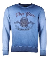 blaues bedrucktes Sweatshirt von TOP GUN