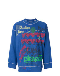 blaues bedrucktes Sweatshirt von Vivienne Westwood Anglomania
