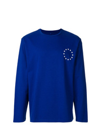 blaues bedrucktes Sweatshirt von Études