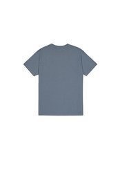 blaues bedrucktes T-Shirt mit einem Rundhalsausschnitt von Alpha Industries