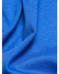 blaues bedrucktes T-Shirt mit einem Rundhalsausschnitt von adidas