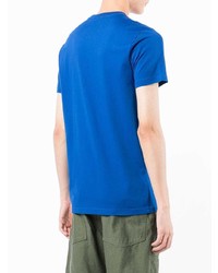 blaues bedrucktes T-Shirt mit einem Rundhalsausschnitt von PS Paul Smith