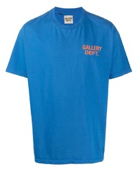 blaues bedrucktes T-Shirt mit einem Rundhalsausschnitt von GALLERY DEPT.