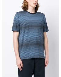 blaues bedrucktes T-Shirt mit einem Rundhalsausschnitt von Ted Baker