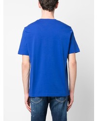 blaues bedrucktes T-Shirt mit einem Rundhalsausschnitt von Jacob Cohen