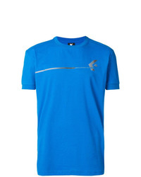 blaues bedrucktes T-Shirt mit einem Rundhalsausschnitt von Kappa Kontroll