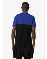 blaues bedrucktes T-Shirt mit einem Rundhalsausschnitt von Fred Perry