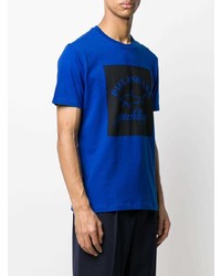 blaues bedrucktes T-Shirt mit einem Rundhalsausschnitt von Paul & Shark