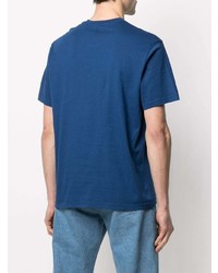 blaues bedrucktes T-Shirt mit einem Rundhalsausschnitt von Levi's