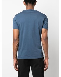 blaues bedrucktes T-Shirt mit einem Rundhalsausschnitt von Calvin Klein Jeans