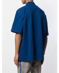 blaues bedrucktes T-Shirt mit einem Rundhalsausschnitt von Calvin Klein 205W39nyc